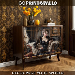 19世紀にソファに寝そべっていた女性 薄葉紙