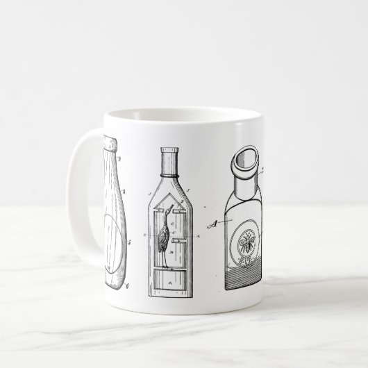 19世紀のアンティークはコーヒー・マグをびん詰めにします コーヒーマグカップ (正面左)