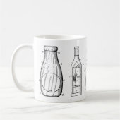 19世紀のアンティークはコーヒー・マグをびん詰めにします コーヒーマグカップ (左)