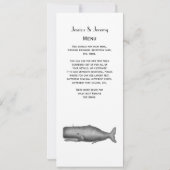 19世紀のアンティーククジラの絵 招待状 (裏面)