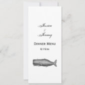 19世紀のアンティーククジラの絵 招待状 (正面)