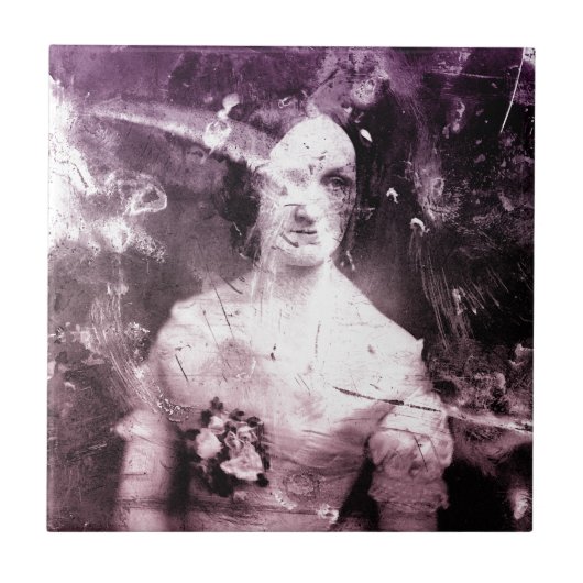 19世紀のビクトリア時代の人の女性 タイル (正面)