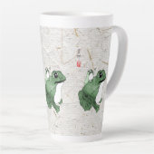 19世紀のビッグ日本のカエル小蛙 カフェラテマグ (右アングル)