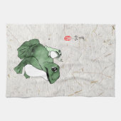 19世紀のビッグ日本のカエル小蛙 キッチンタオル (横)