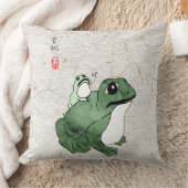 19世紀のビッグ日本のカエル小蛙 クッション (ブランケット)