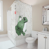 19世紀のビッグ日本のカエル小蛙 シャワーカーテン (インサイチュ)
