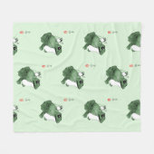 19世紀のビッグ日本のカエル小蛙 フリースブランケット (正面(横))