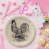 19世紀のプリントのドミニク家禽 ペーパープレート (パーティー)