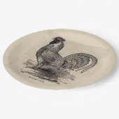 19世紀のプリントのドミニク家禽 ペーパープレート (アングル)
