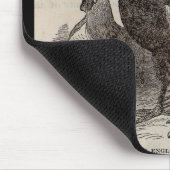 19世紀のプリント灰色のイギリスの王冠 マウスパッド (コーナー)