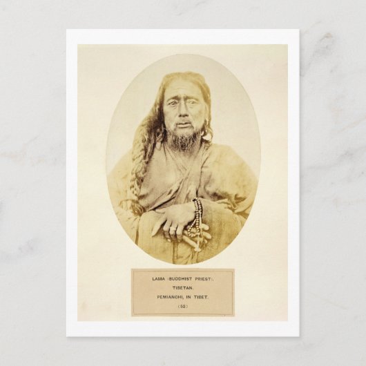 19世紀のペミアンチのチベットラマ（チベット） ポストカード (正面)