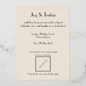 19世紀のホイモダンル結婚・招待状 箔招待状 (裏面)
