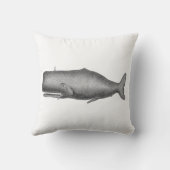 19世紀のヴィンテージなクジラのイラスト クッション (裏面)