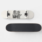 19世紀のヴィンテージのリスのイラストレーション-リス スケートボード (横)