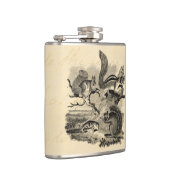 19世紀のヴィンテージのリスのイラストレーション-リス フラスク (右)