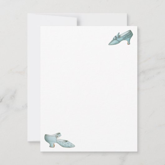 19世紀のヴィンテージ靴 ノートカード (裏面)