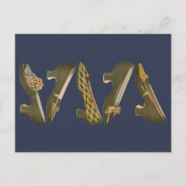 19世紀のヴィンテージ靴 ポストカード