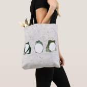 19世紀の不機嫌日本のなカエルのトリオ トートバッグ (クローズアップ)