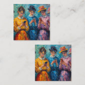 19世紀の人々が電話を使頭が切れるう エンクロージャーカード (正面/裏面)