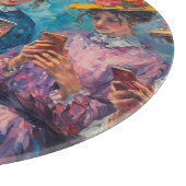 19世紀の人々が電話を使頭が切れるう カッティングボード (角)