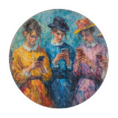 19世紀の人々が電話を使頭が切れるう カッティングボード (正面)