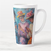 19世紀の人々が電話を使頭が切れるう カフェラテマグ (右)