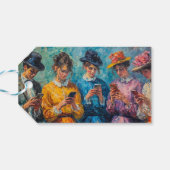 19世紀の人々が電話を使頭が切れるう ギフトタグ (裏面横)