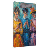 19世紀の人々が電話を使頭が切れるう クリップボード (右)