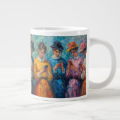 19世紀の人々が電話を使頭が切れるう ジャンボコーヒーマグカップ (右)