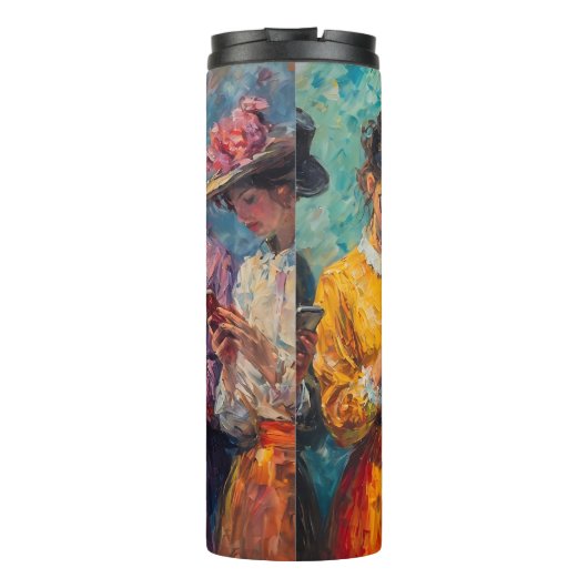 19世紀の人々が電話を使頭が切れるう タンブラー (裏面)