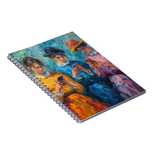 19世紀の人々が電話を使頭が切れるう ノートブック (右側)