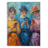 19世紀の人々が電話を使頭が切れるう ノートブック (正面)