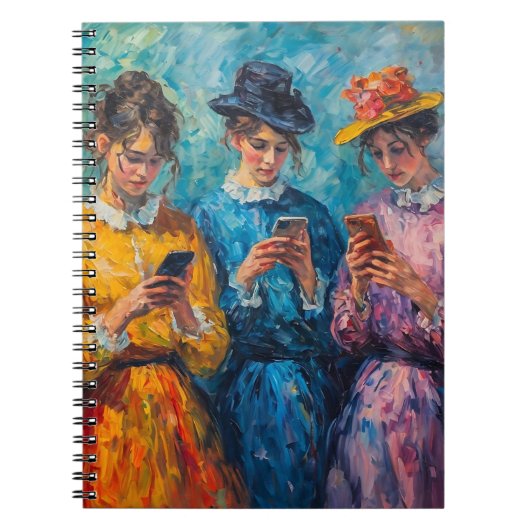 19世紀の人々が電話を使頭が切れるう ノートブック (正面)