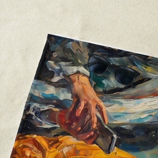 19世紀の人々が電話を使頭が切れるう ビーチタオル (インサイチュ)