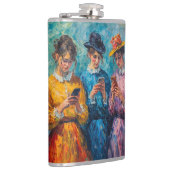 19世紀の人々が電話を使頭が切れるう フラスク (右)