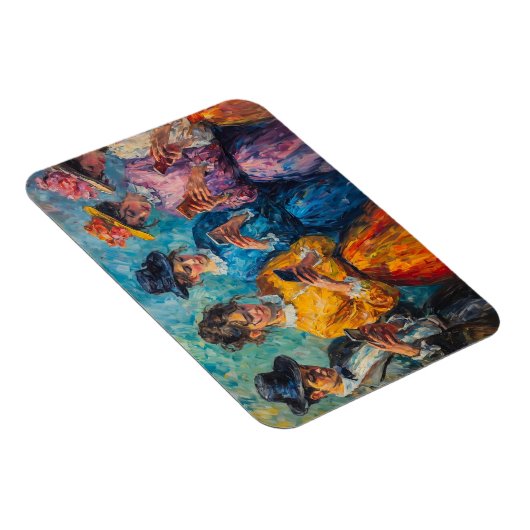 19世紀の人々が電話を使頭が切れるう マグネット (右側)