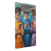 19世紀の人々が電話を使頭が切れるう ミニクリップボード (アングル)