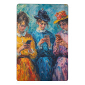 19世紀の人々が電話を使頭が切れるう ミニクリップボード (裏面)