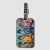 19世紀の人々が電話を使頭が切れるう ラゲッジタグ (正面縦)