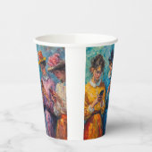 19世紀の人々が電話を使頭が切れるう 紙コップ (左)