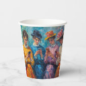 19世紀の人々が電話を使頭が切れるう 紙コップ (正面)