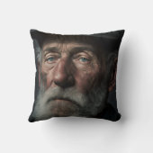 19世紀の古い炭鉱夫のポートレート01 クッション (裏面)