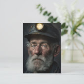 19世紀の古い炭鉱夫のポートレート01 ポストカード (スタンド正面)