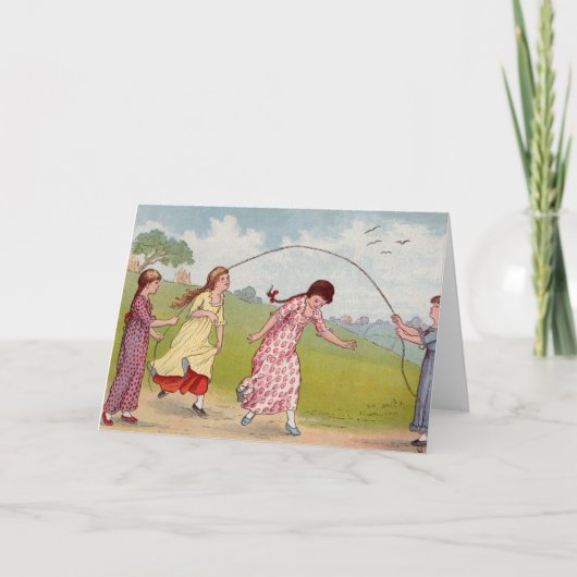 19世紀の女の子の遊ジャンプロープ カード (正面)