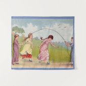 19世紀の女の子の遊ジャンプロープ タペストリー (正面(横))