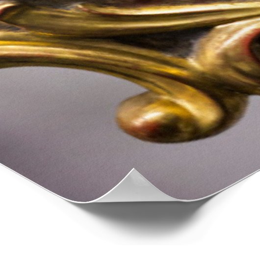 19世紀の時計の顔，ドイツ ポスター (角)