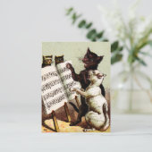 19世紀の歌う猫たち ポストカード (スタンド正面)