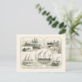 19世紀の海軍の船の乗船 ポストカード (スタンド正面)