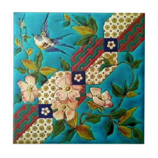 19世紀の美的な長い鳥ドッグウッドリプロ タイル (正面)