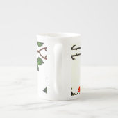 19世紀の花の模様葉緑ピンク ボーンチャイナマグカップ (裏面)